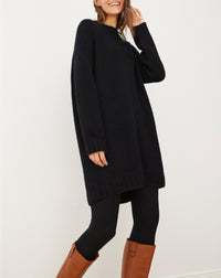 Robe Boxy en cachemire - Noir