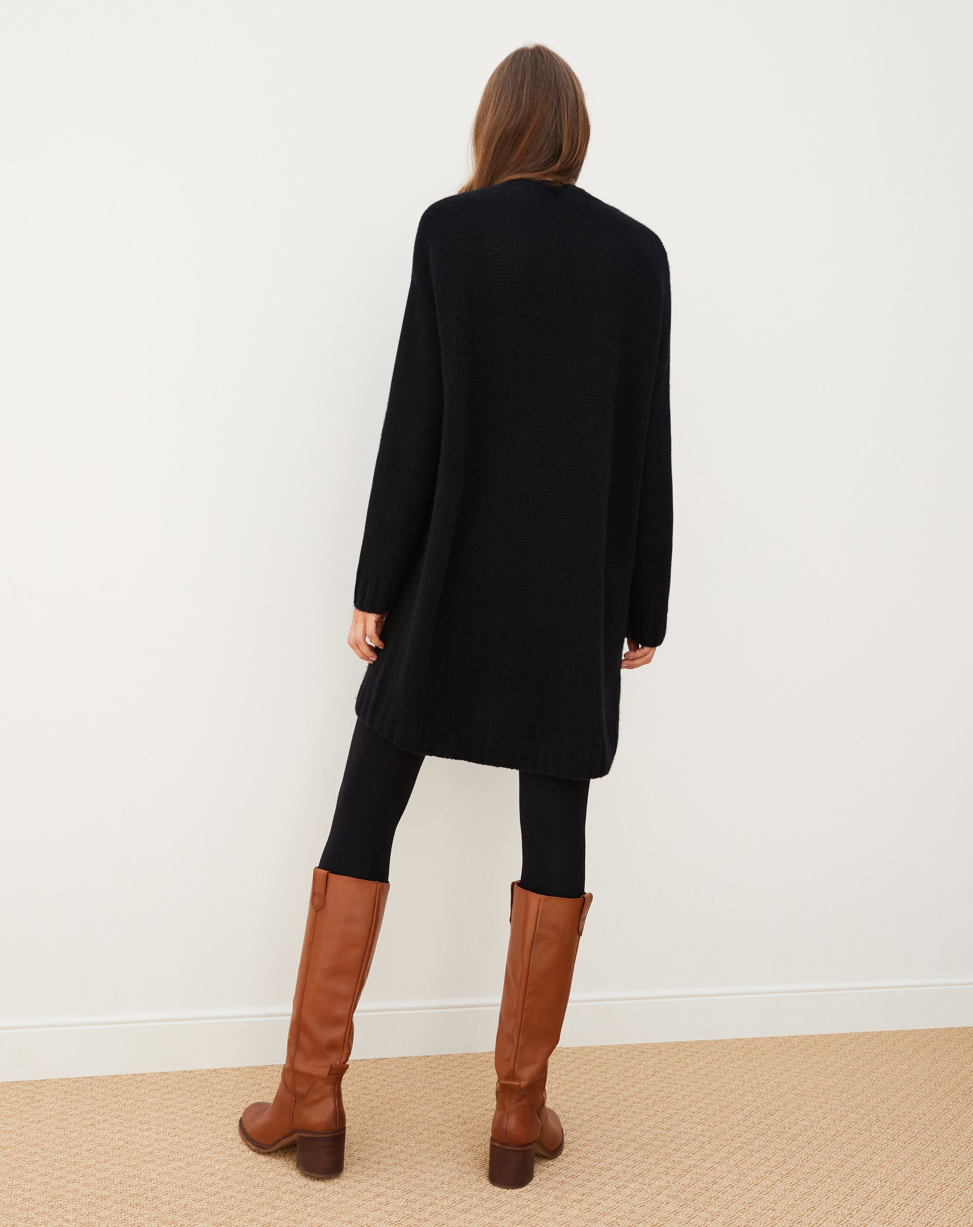 Robe Boxy en cachemire - Noir