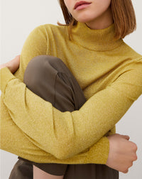 Metallic cashmere stand-up collar - Chaume