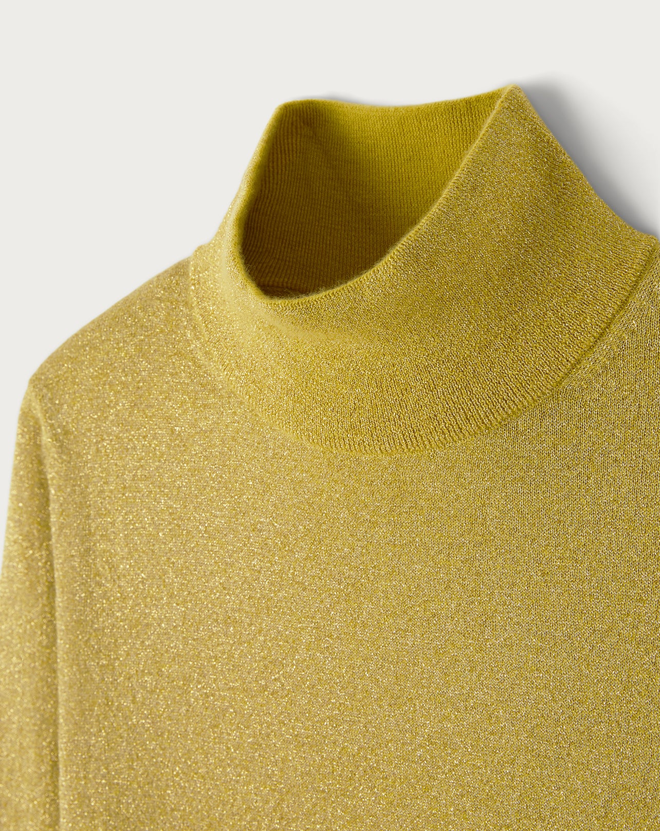 Metallic cashmere stand-up collar - Chaume