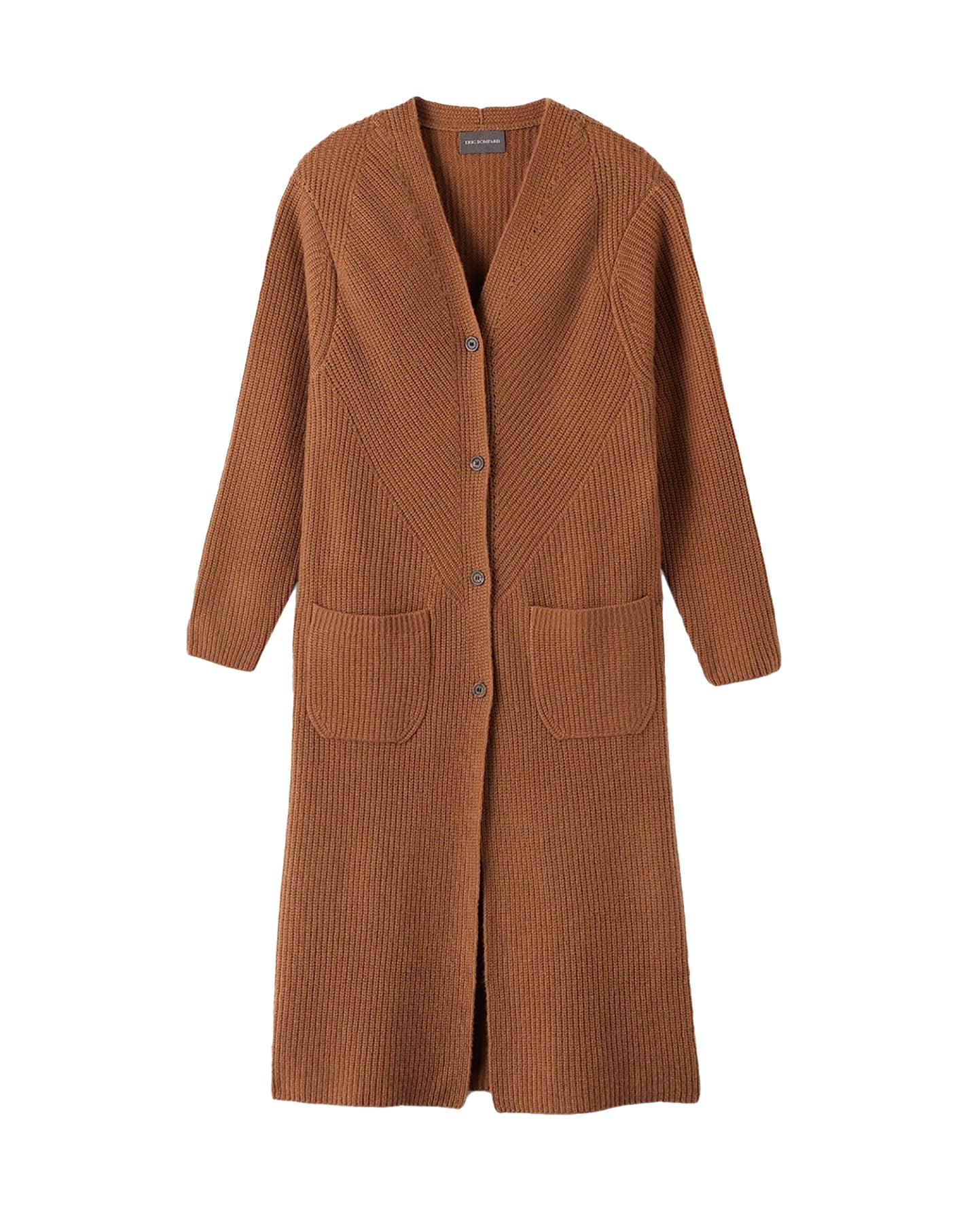 Gilet long à poches en cachemire - Vicuna