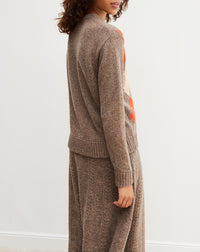 Intarsia argyle cashmere choker - Abbey Donegal