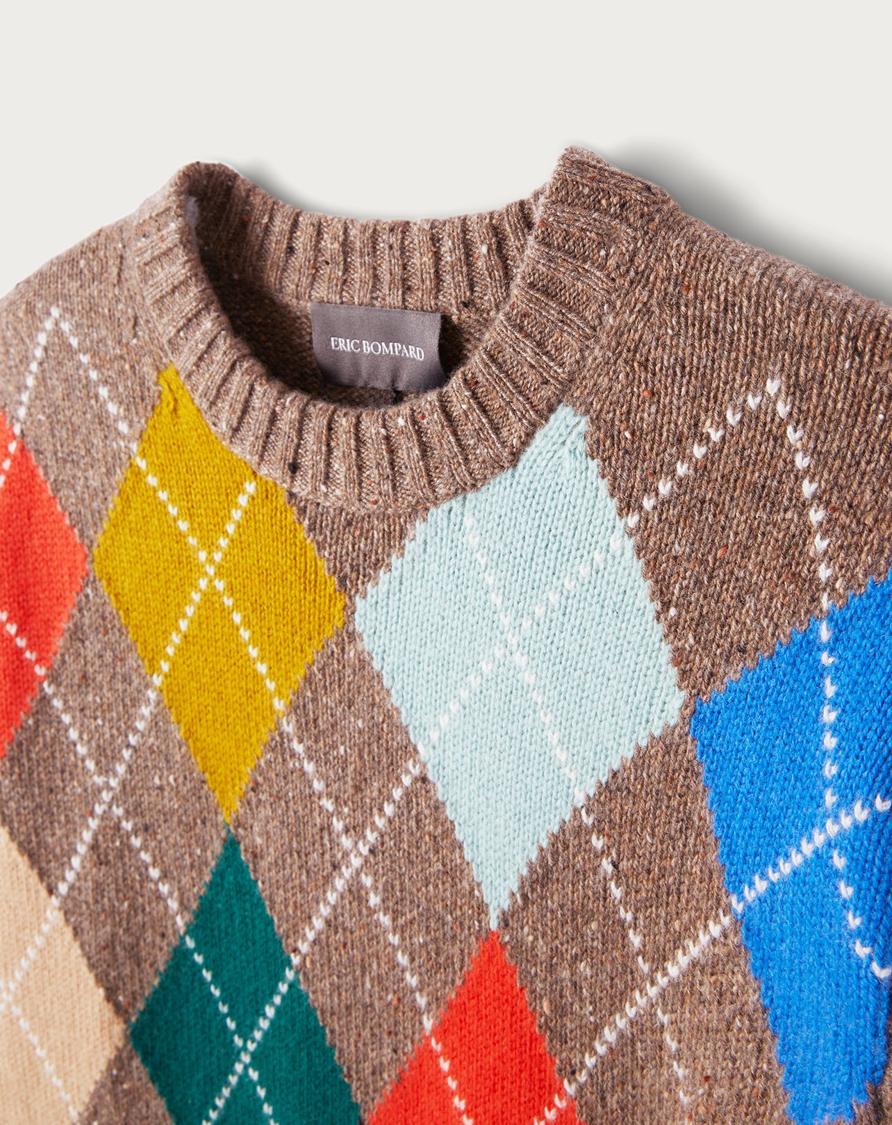 Intarsia argyle cashmere choker - Abbey Donegal