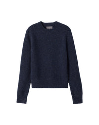 Genuine Cashmere Crew Neck Sweater - Donegal Nocturne Blue