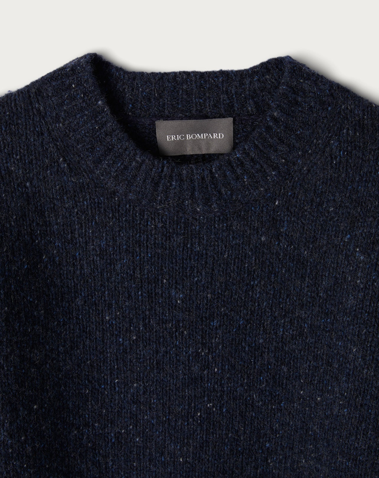 Genuine Cashmere Crew Neck Sweater - Donegal Nocturne Blue