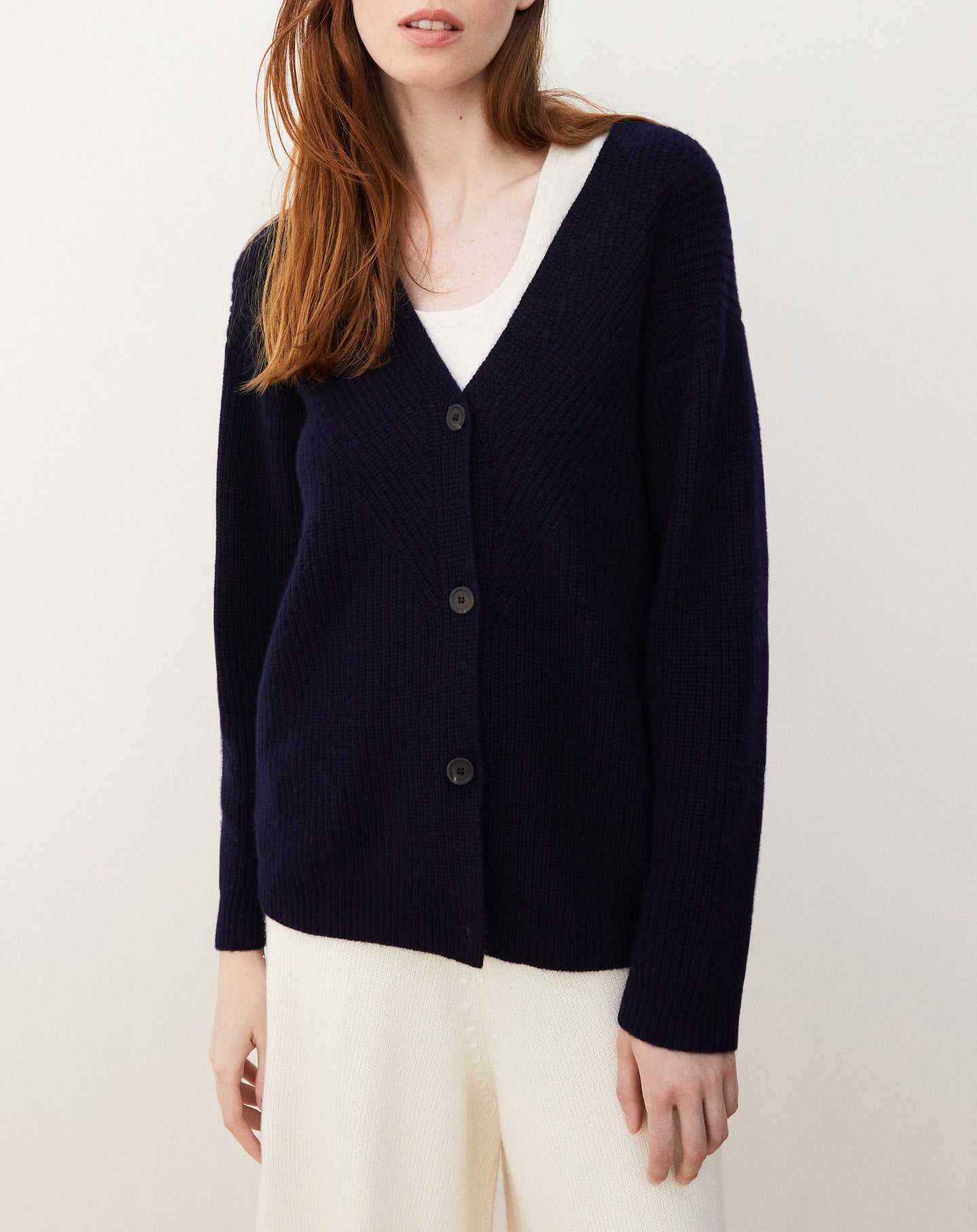 Gilet ample Jeux de Cotes en cachemire - Marine
