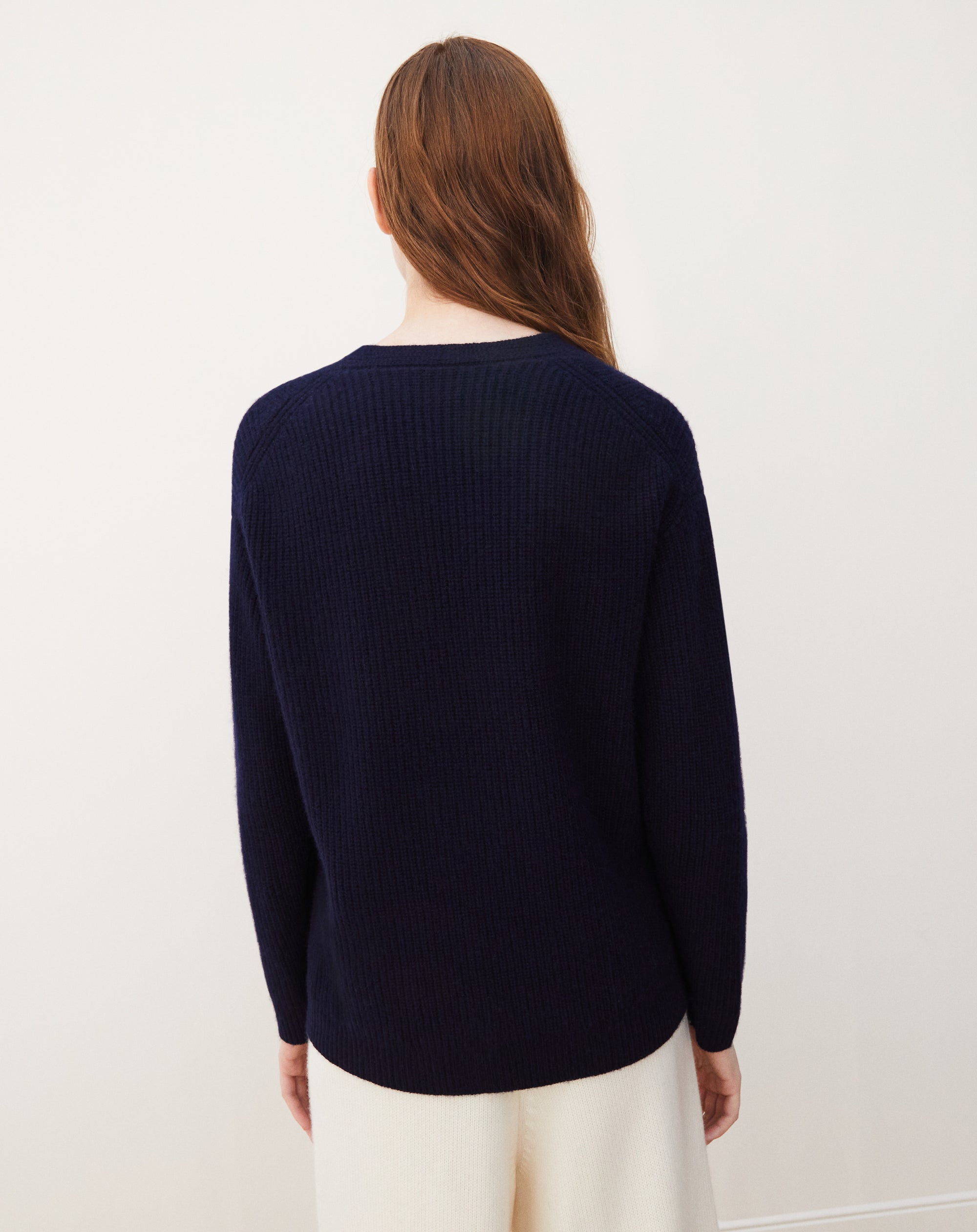 Gilet ample Jeux de Cotes en cachemire - Marine