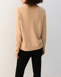 RECO130Pull col rond ample - Beige