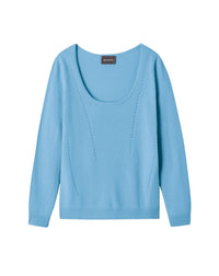 RECO105Col Danseuse Cintré Lignes Pointelle - Aqua