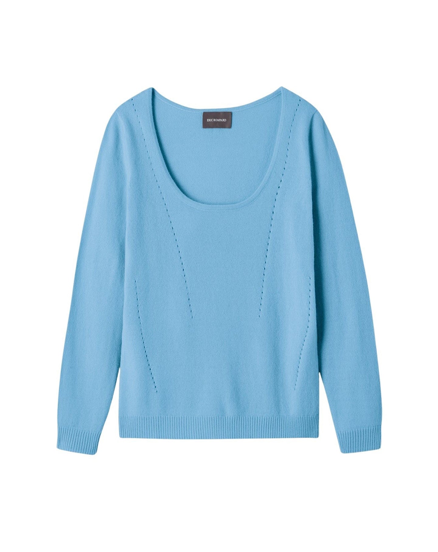RECO105Col Danseuse Cintré Lignes Pointelle - Aqua
