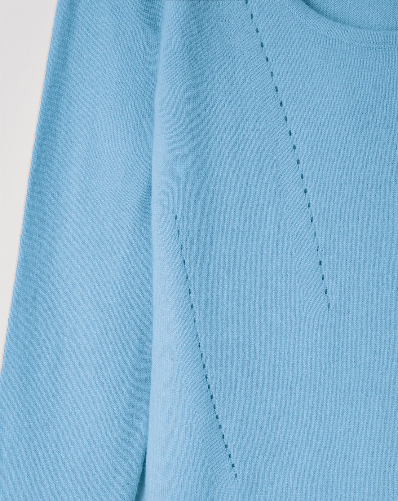 Col Danseuse Cintré Lignes Pointelle - Aqua