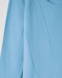 RECO105Col Danseuse Cintré Lignes Pointelle - Aqua