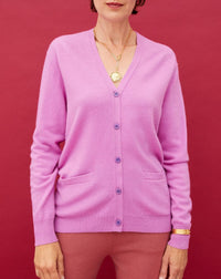 Classic cashmere cardigan - Clématite