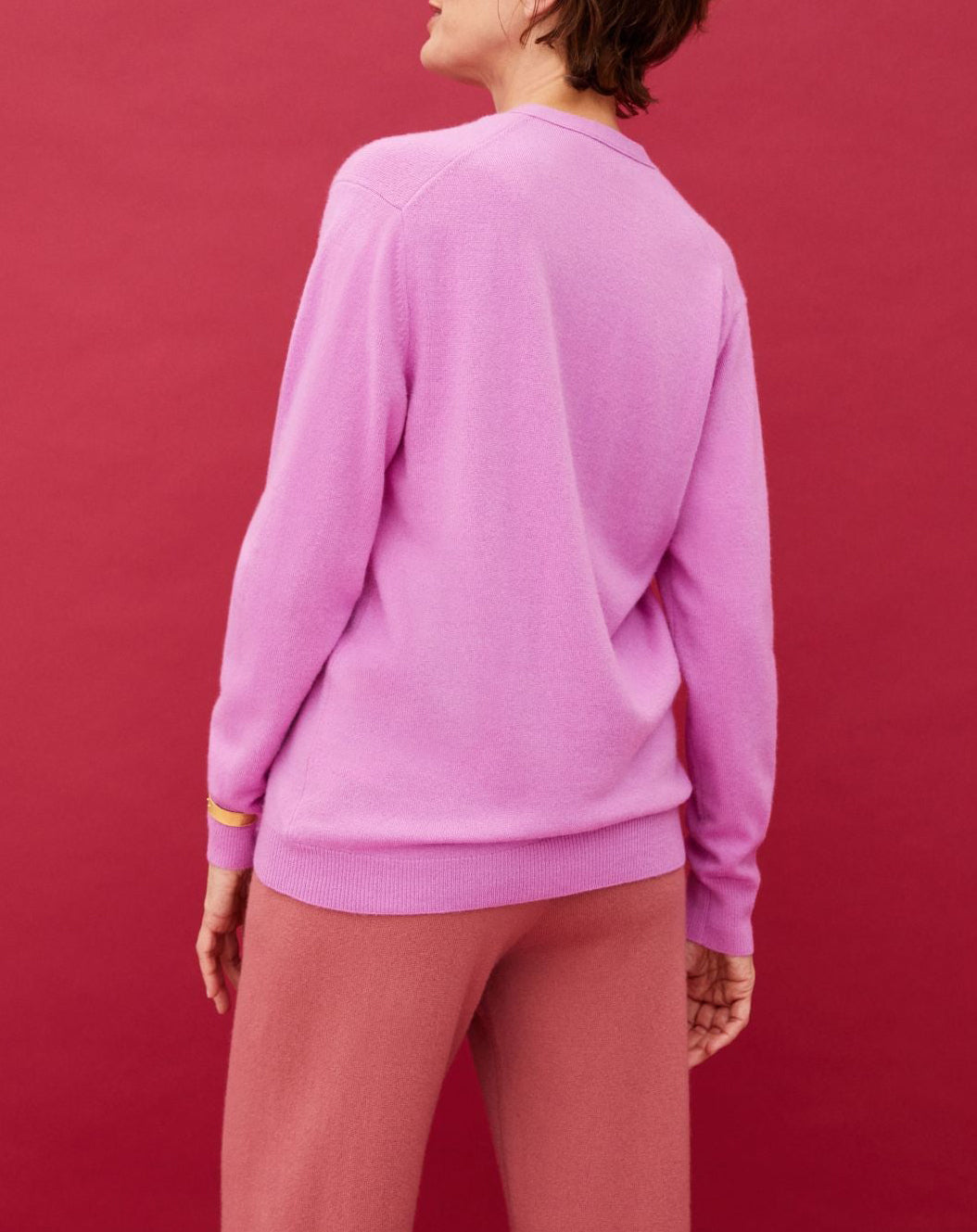 Classic cashmere cardigan - Clématite