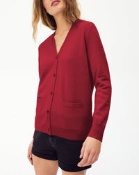 Classic cashmere cardigan - Paprika