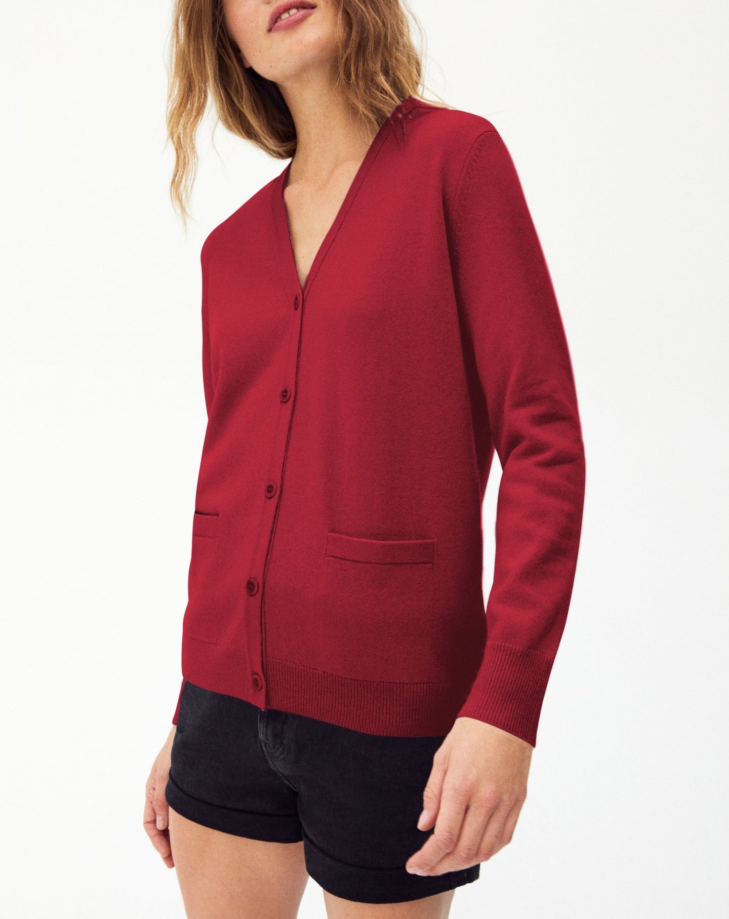Classic cashmere cardigan - Paprika