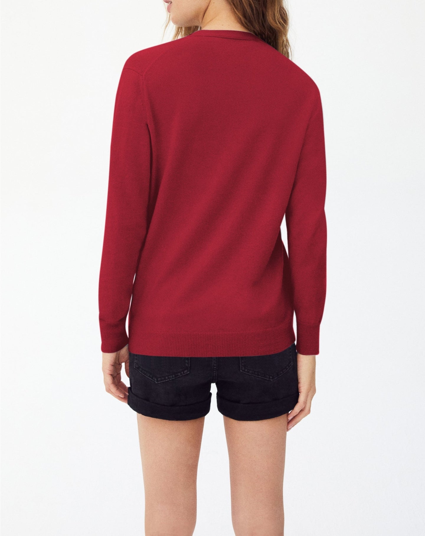 Classic cashmere cardigan - Paprika