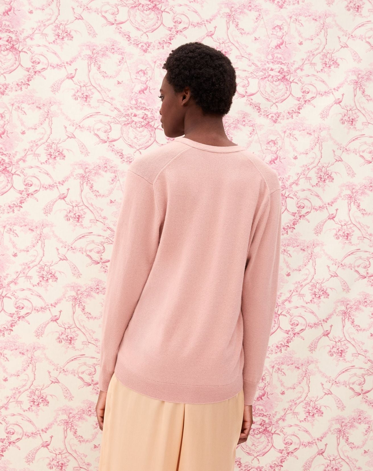 Classic cashmere cardigan - Blush