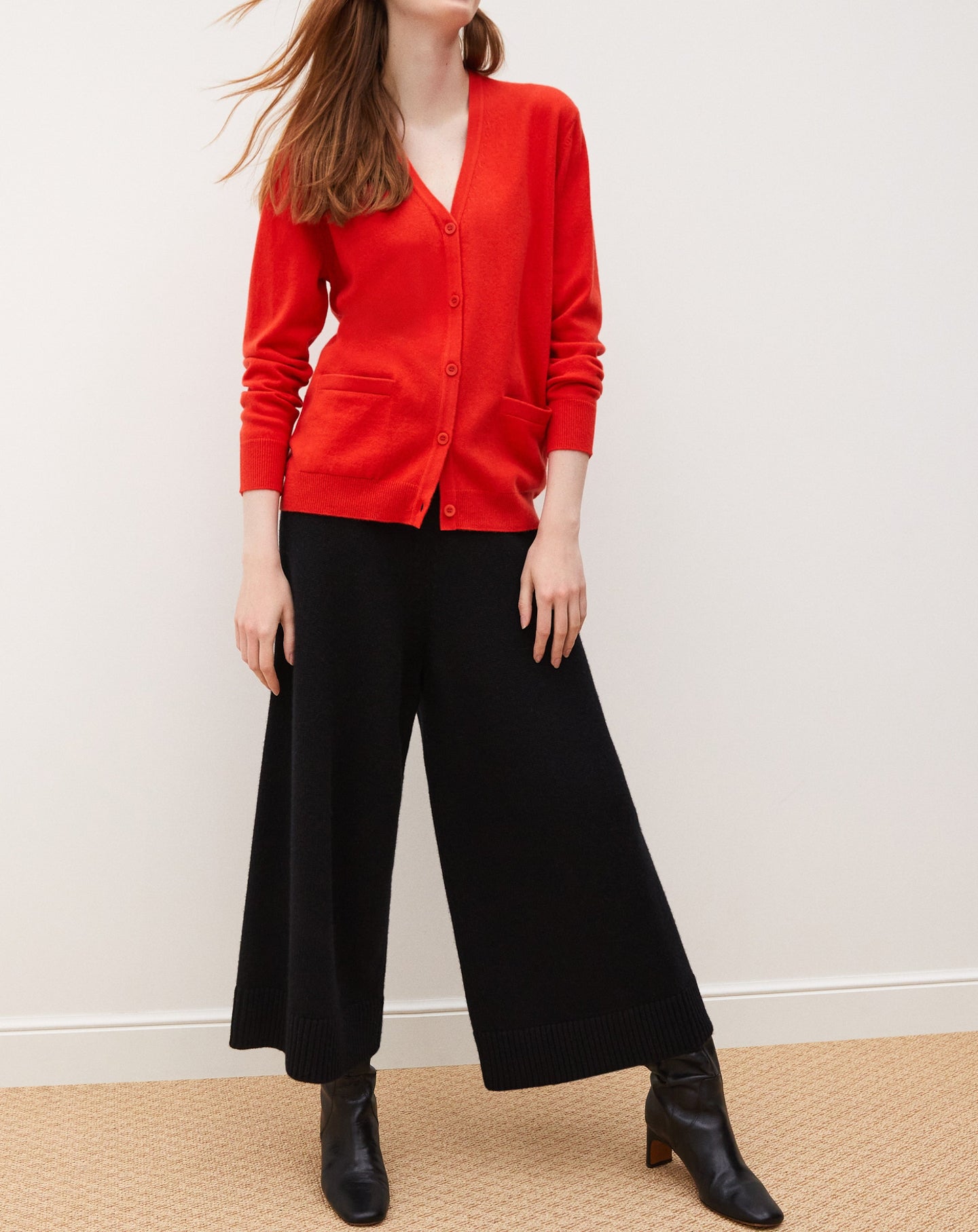 Classic cashmere cardigan - Lipstick