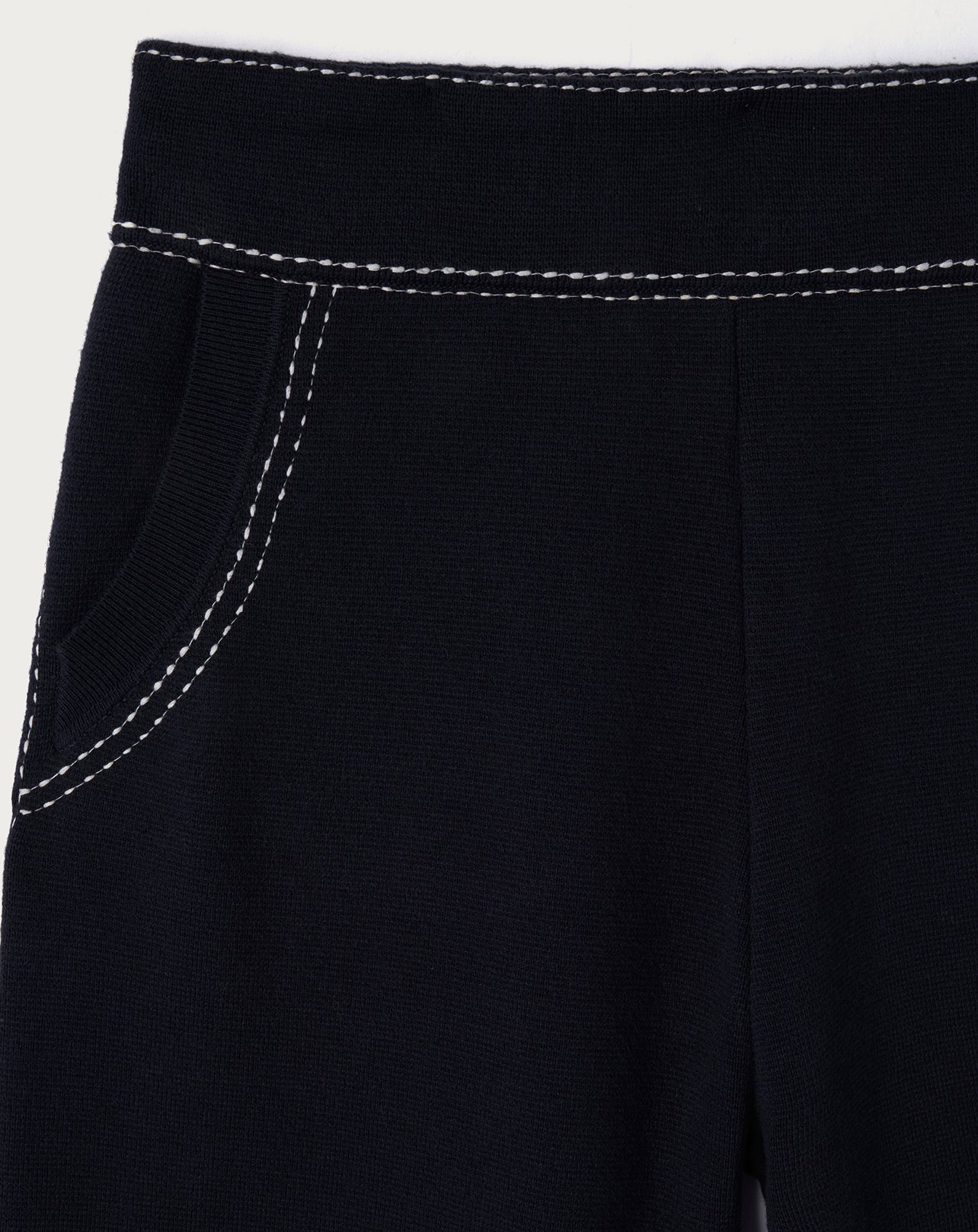 Mo3000 - Pantalon Milano Lignes Contrastees - Marine