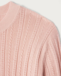 RECO120Ras De Cou Ultrafin Pointelle - Rose Charlotte