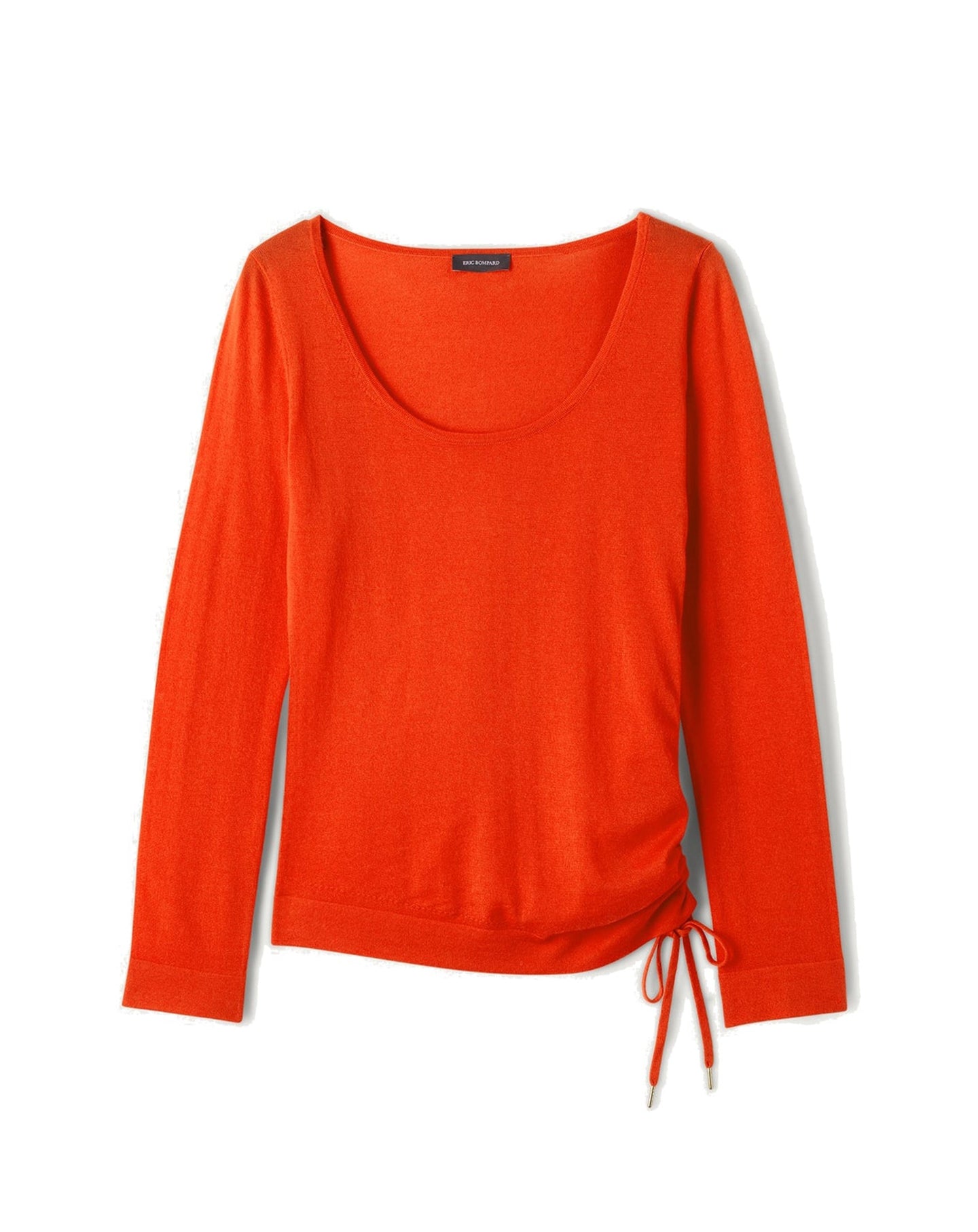Pull col danseuse cintré ultrafin en cachemire - Feu