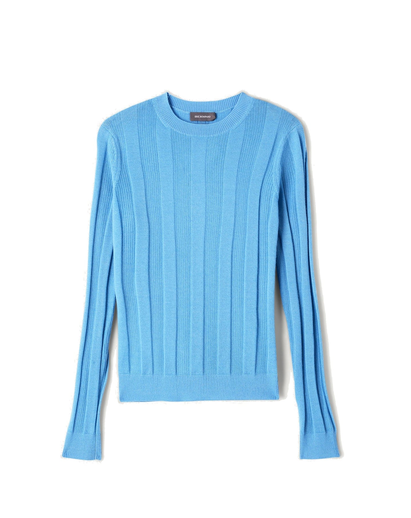 Pull ras de cou ultrafin en cachemire - Aqua