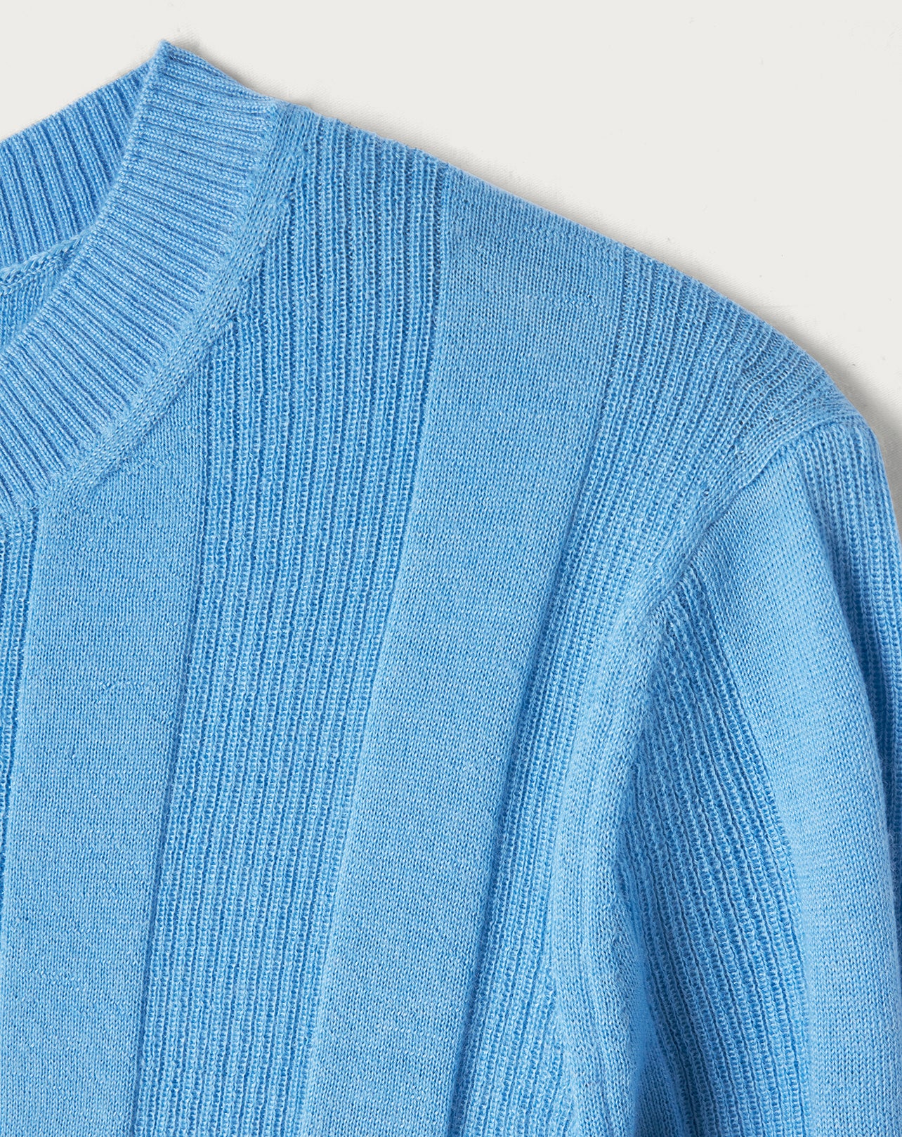 Pull ras de cou ultrafin en cachemire - Aqua