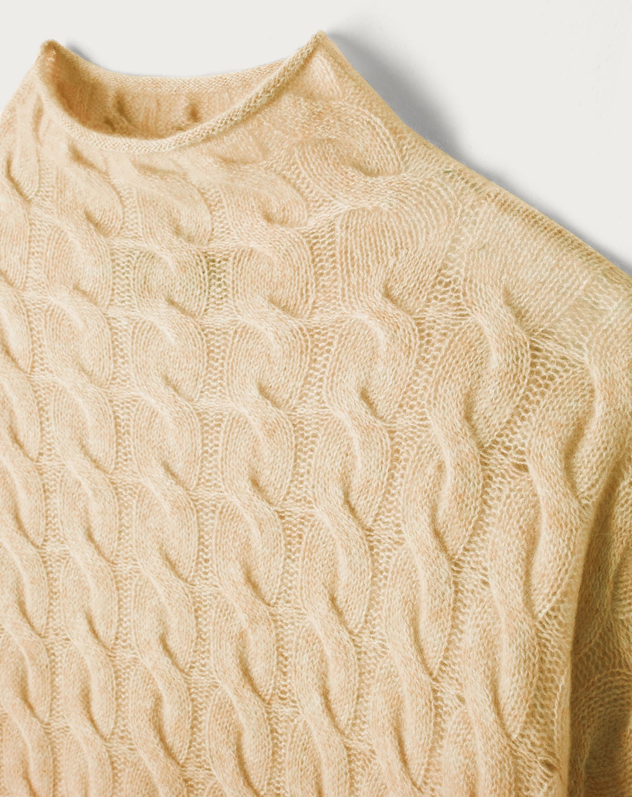 Pull col montant Roulotte en cachemire - Camomille