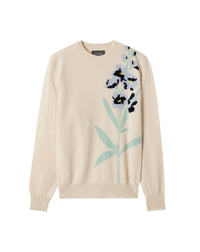 RECO140Ras De Cou Intarsia Herboriste - Cream