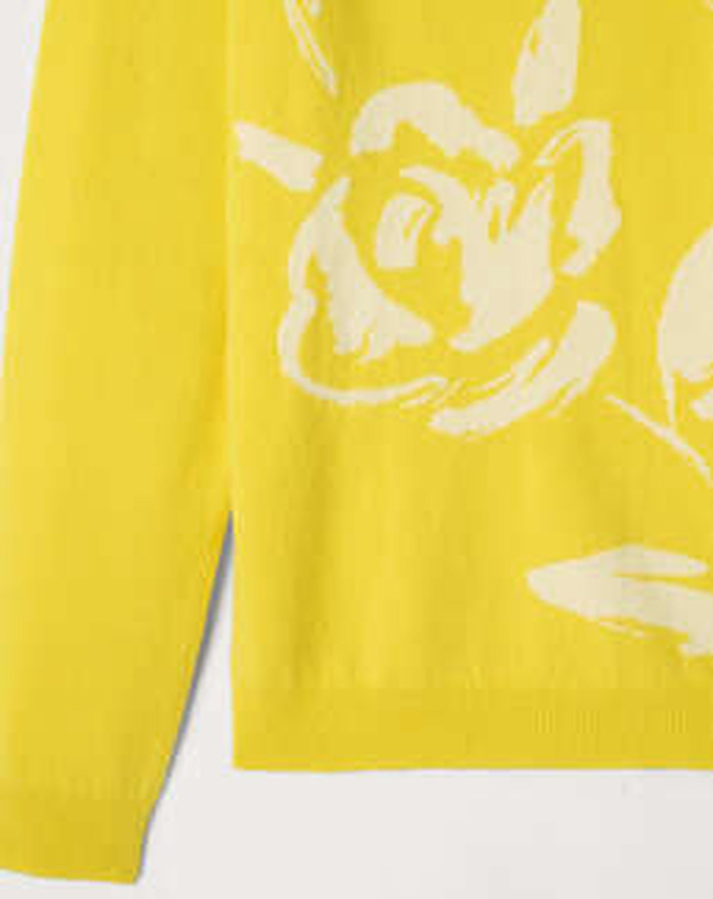 RECO45Ras de cou intarsia roses - Jaune