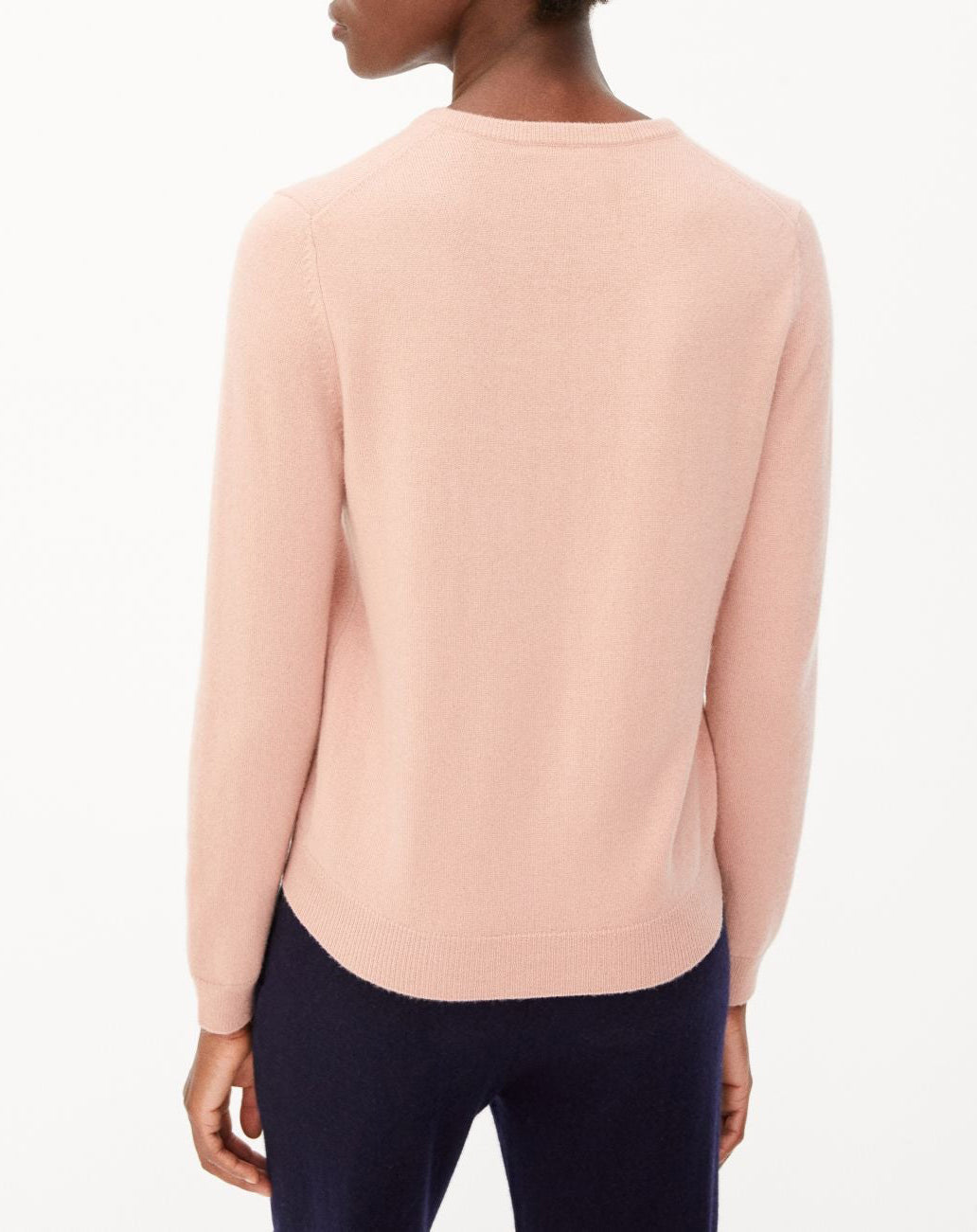 Classic cashmere crew neck jumper - Blush
