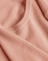 Classic cashmere crew neck jumper - Blush
