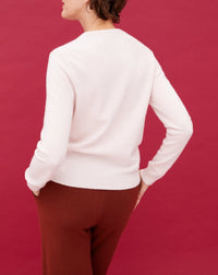 Pull ras de cou classique en cachemire - Aubepine chiné