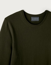 Classic cashmere crew neck jumper - Kale