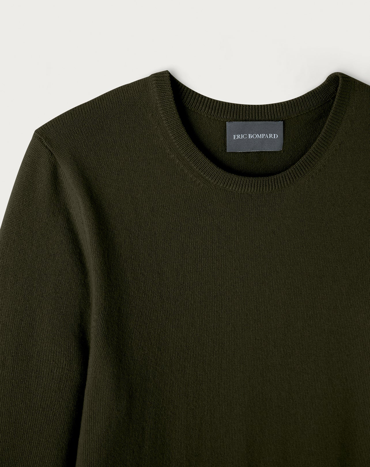 Classic cashmere crew neck jumper - Kale