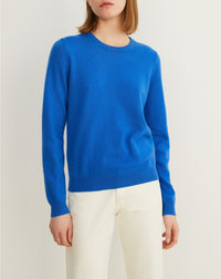 Classic cashmere crew neck jumper - Cobalt