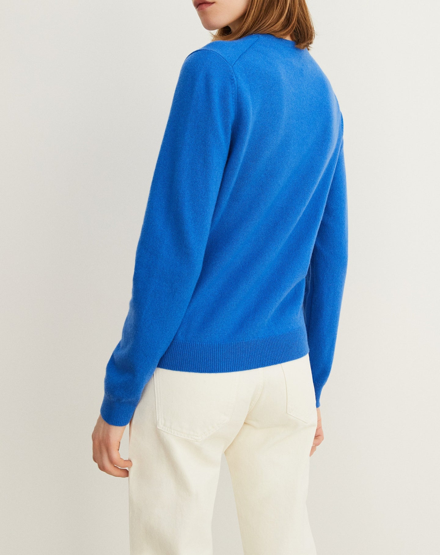 Classic cashmere crew neck jumper - Cobalt