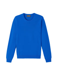 Classic cashmere crew neck jumper - Cobalt