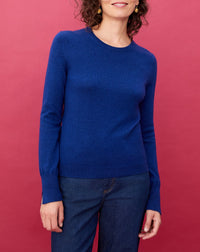 Pull cintré à fentes en cachemire et soie - Royal