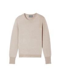 Slim-fit cashmere and silk crew-neck jumper with slits - Zanskar