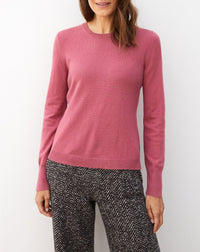 Slim-fit cashmere and silk slit jumper - Bois de Rose