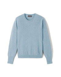 Slim-fit cashmere and silk slit crew neck jumper - Jean