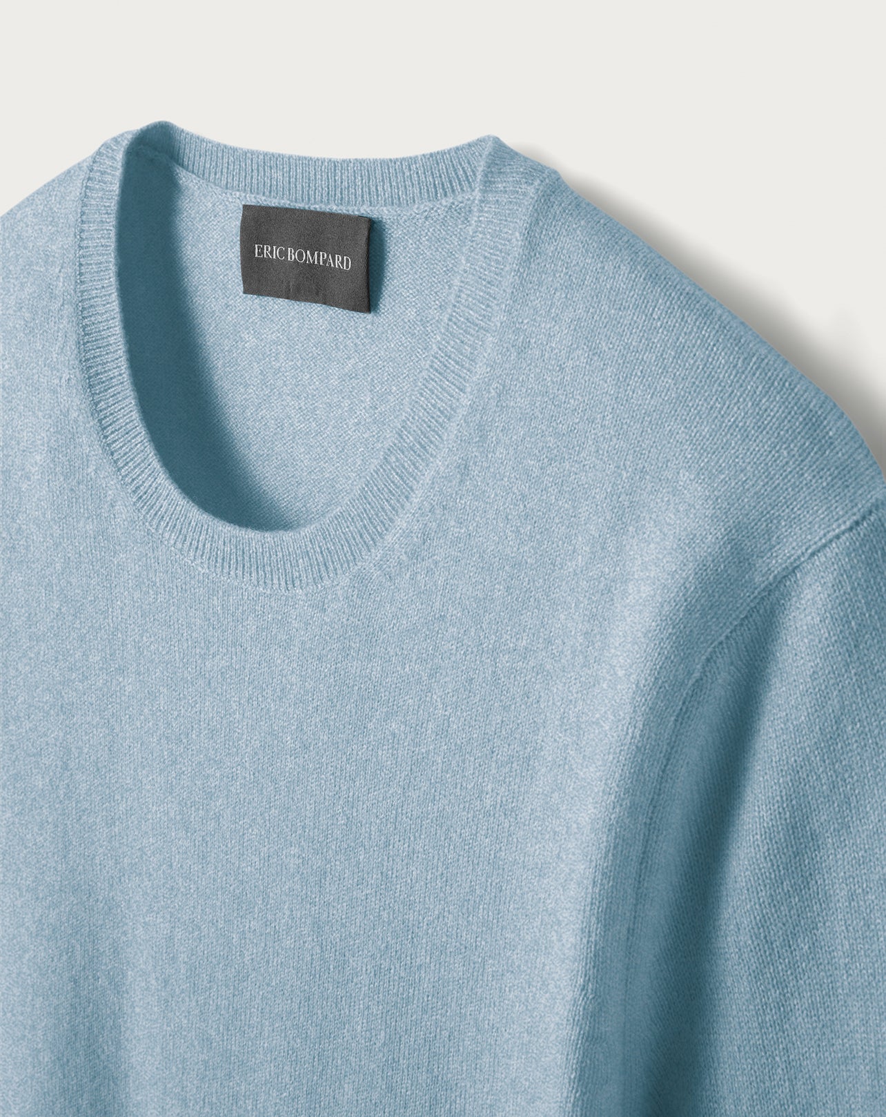 Slim-fit cashmere and silk slit crew neck jumper - Jean