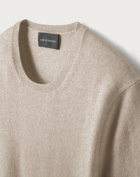 Slim-fit cashmere and silk crew-neck jumper with slits - Zanskar
