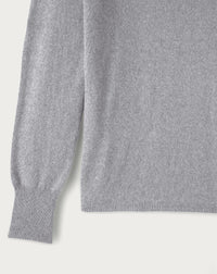 Pull ras de cou à decolleté danseuse en cachemire - Flanelle