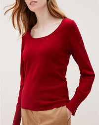 RECO75Ras De Cou Décolleté Danseuse Fentes Poignets - Rouge Guarana