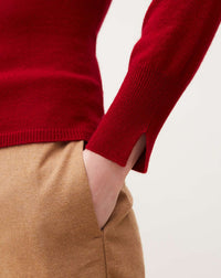 RECO75Ras De Cou Décolleté Danseuse Fentes Poignets - Rouge Guarana