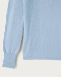 RECO75Ras De Cou Décolleté Danseuse Fentes Poignets - Bleu Poete