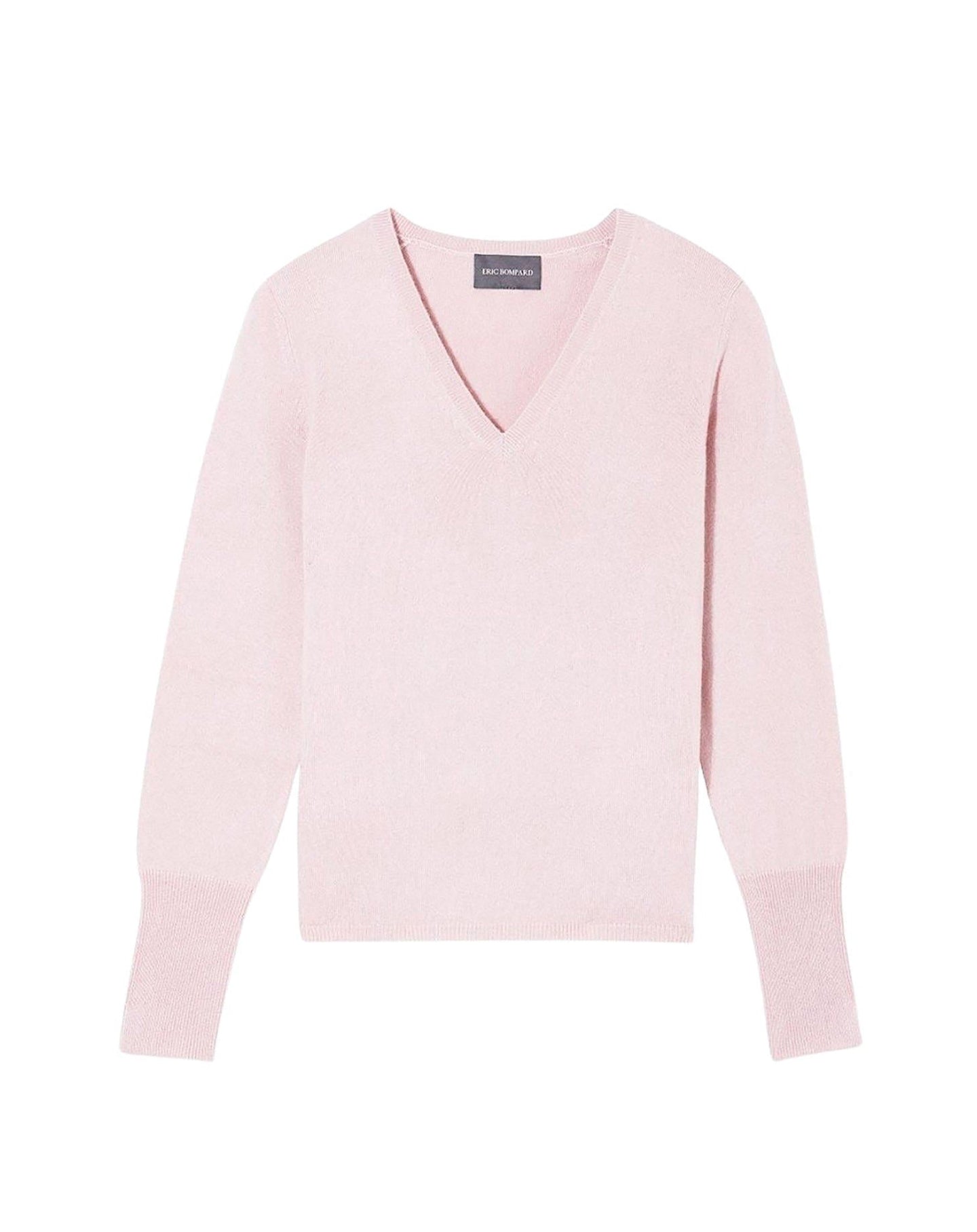 Slim-fit V-neck cashmere and silk slit jumper - Pétale